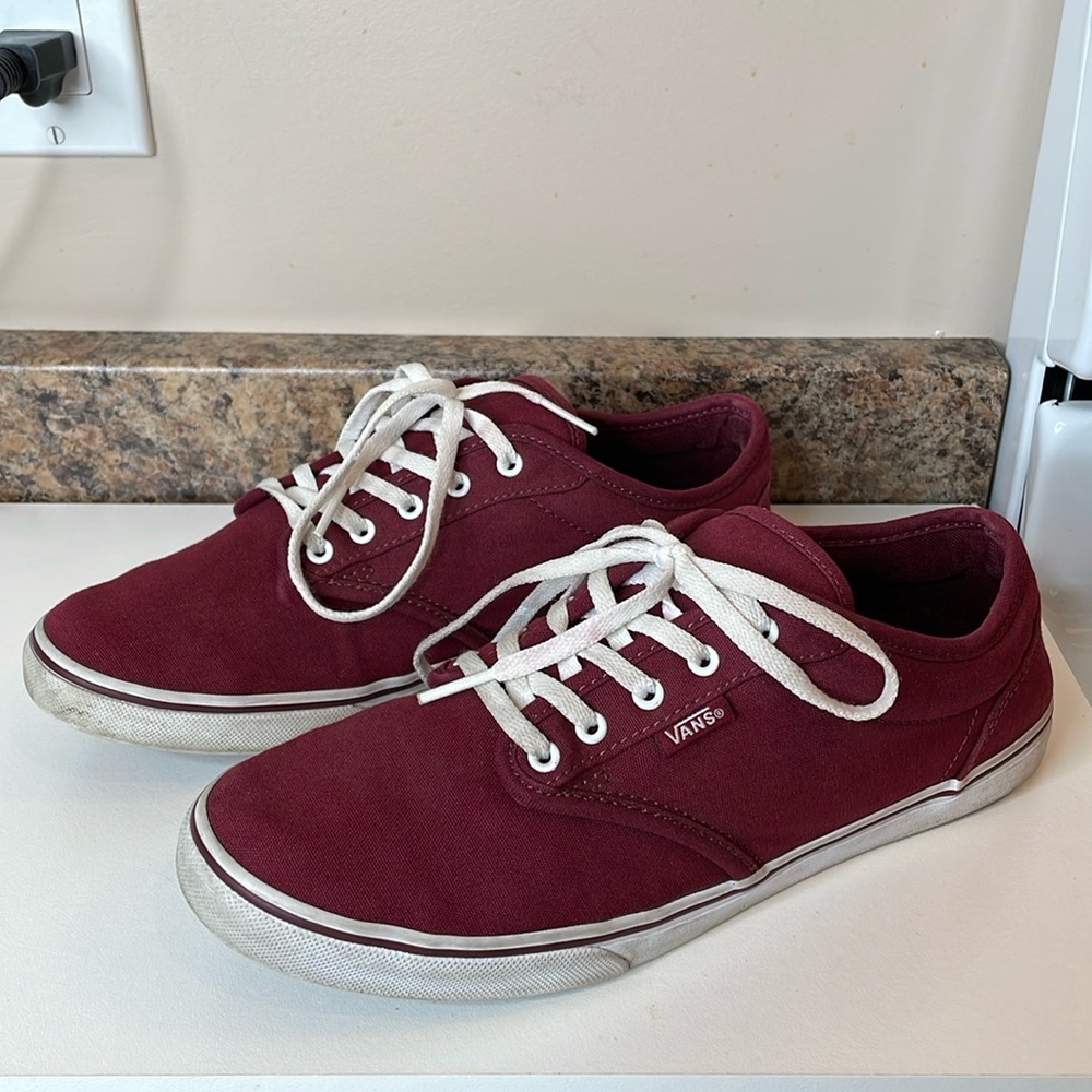 Size 8.5 VANS Red Burgundy Woman’s Shoes